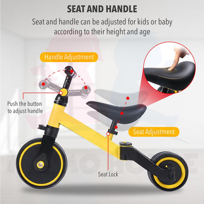 Children's Multifunction Tricycle 3-in-1 mode Children Scooter Balance Car/ Cycling mode and Sliding mode 3 Wheels