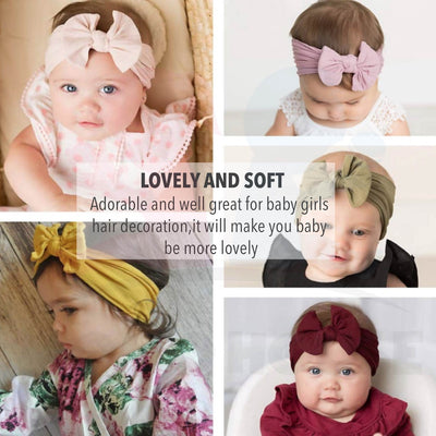 Baby Headband Cute Ribbon Newborn Baby Girls Elastic Hair Bands Soft Nylon Hair Accessories