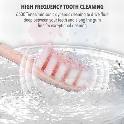 Sonic Electric Toothbrush Good For Cleansing Braces & Teeth Berus Gigi Battery IPX7 Waterproof More Vibration