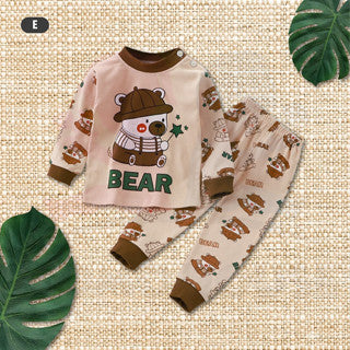 Kids Pyjamas Sleepsuit Baby Clothes Kids Sleepwear Baju Tidur Lengan Panjang Budak Pajamas Long Sleeve Pyjamas Kids Set