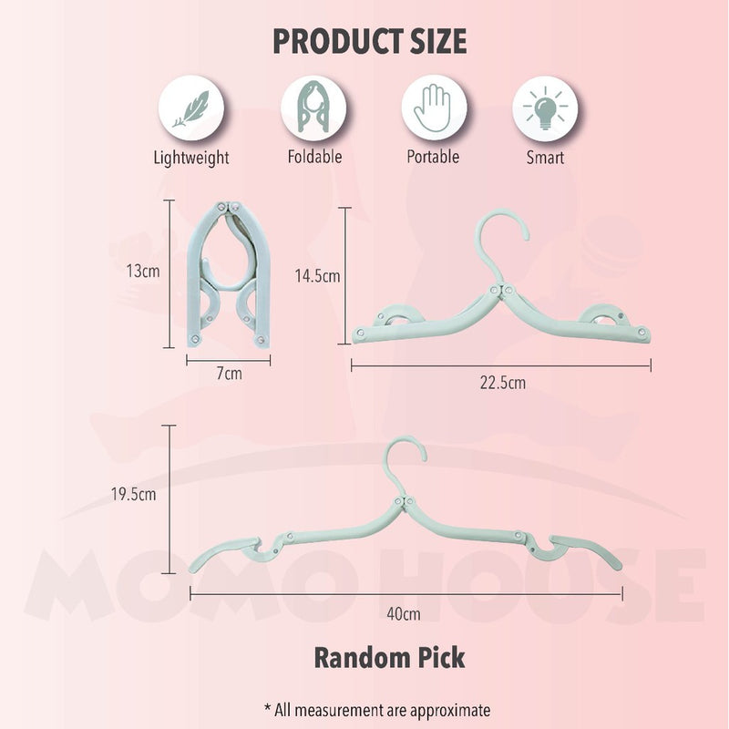 Portable Travel Foldable Plastic Hanger Non-slip Hanger Wardrobe Clothes Magic Drying Rack