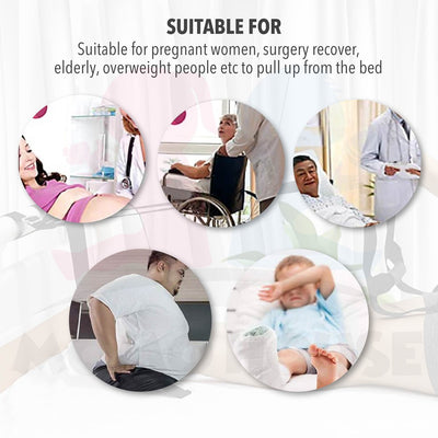 1Pcs Bed Rope Ladder Sit Up Assist Device Support Belt Strap Elderly Patient Tali Katil