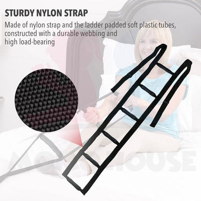 1Pcs Bed Rope Ladder Sit Up Assist Device Support Belt Strap Elderly Patient Tali Katil