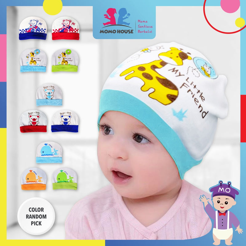 (1pcs) Cotton Baby Hat Newborn Caps Topi Bayi Baby Infant Accessories (AC333 & BC369 & BC368 & BTC311)