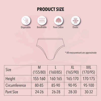 (1pcs) Disposable Panty Breathable Cotton Panty Seluar Dalam Ibu Mengandung Pakai Buang