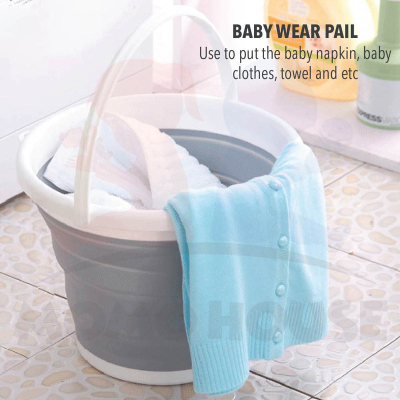 Plastic Foldable Bucket Folding Wash Basin Space Saving Outdoor Travel Tool Baldi Timba Lipat