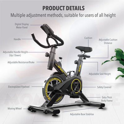 Spinning Bike Indoor Cycling Home Fitness Equipment Ultra-Quiet Sport Spinning Bike Basikal Senaman