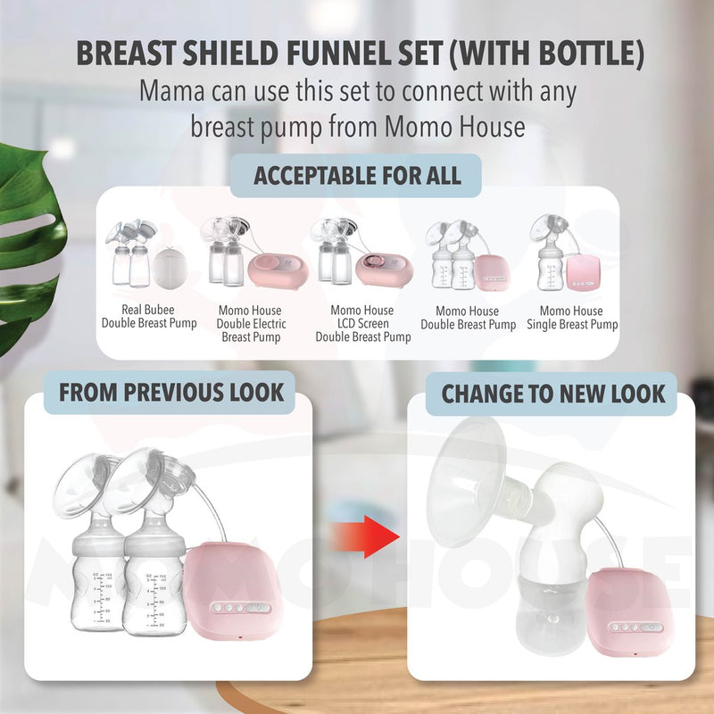 Breast Shield Funnel Set With Bottle 26mm & 28mm