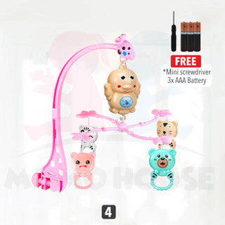 Baby Music Bed Bell Toy for Crib And Baby Cot With Music Box Hanging Toys Mainan Gantung Katil Bayi