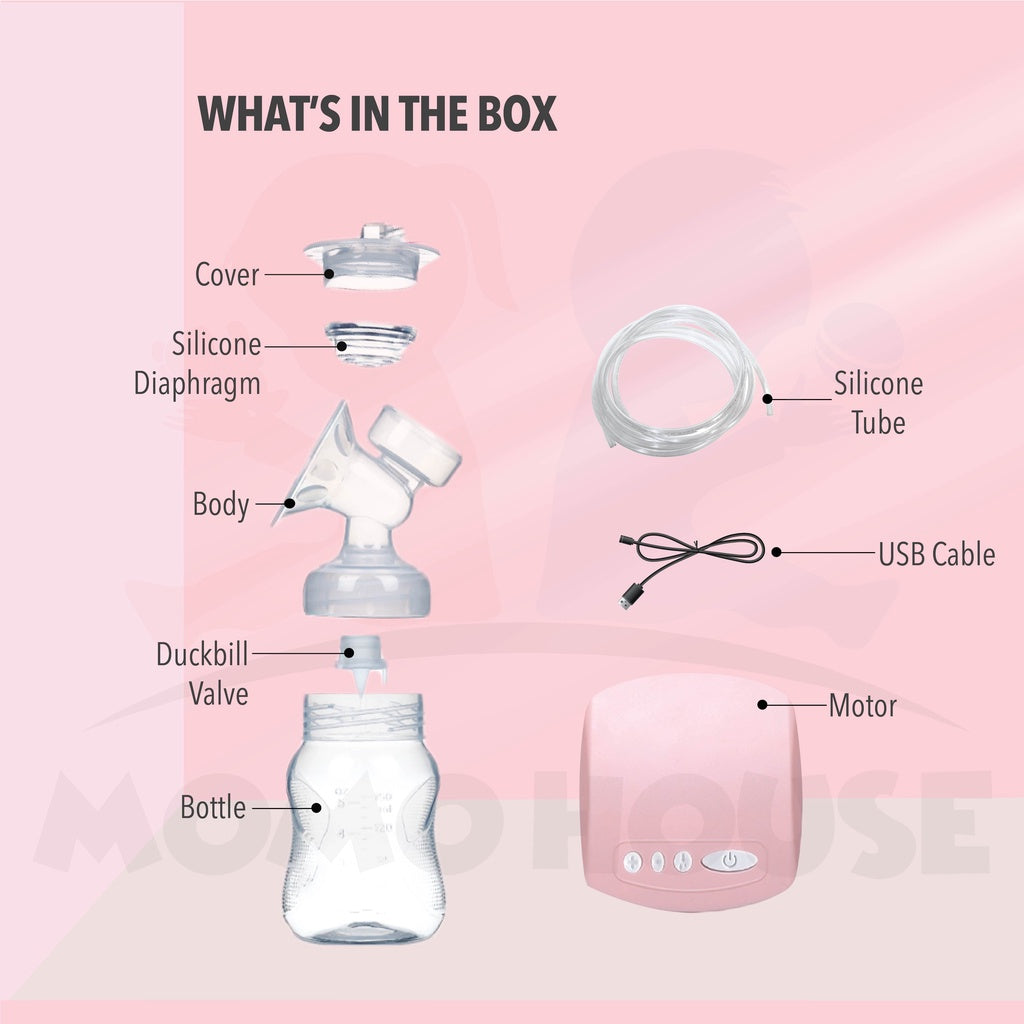 Single Electric Breast Pump with Bottle Feeding - Pam Susu Dgn Feeding Bottle