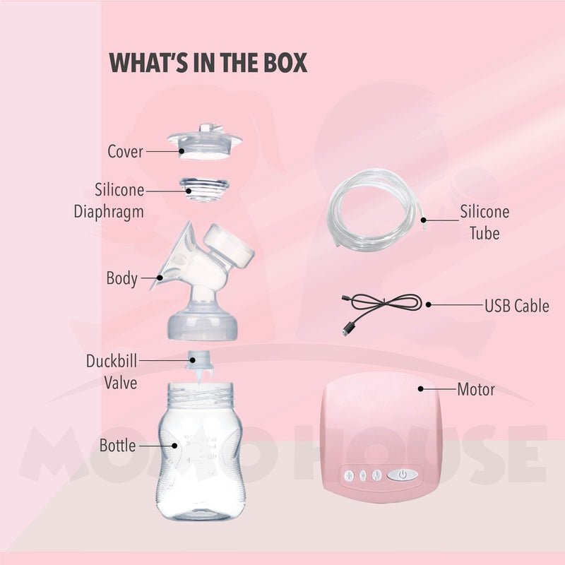 Single Electric Breast Pump with Bottle Feeding - Pam Susu Dgn Feeding Bottle