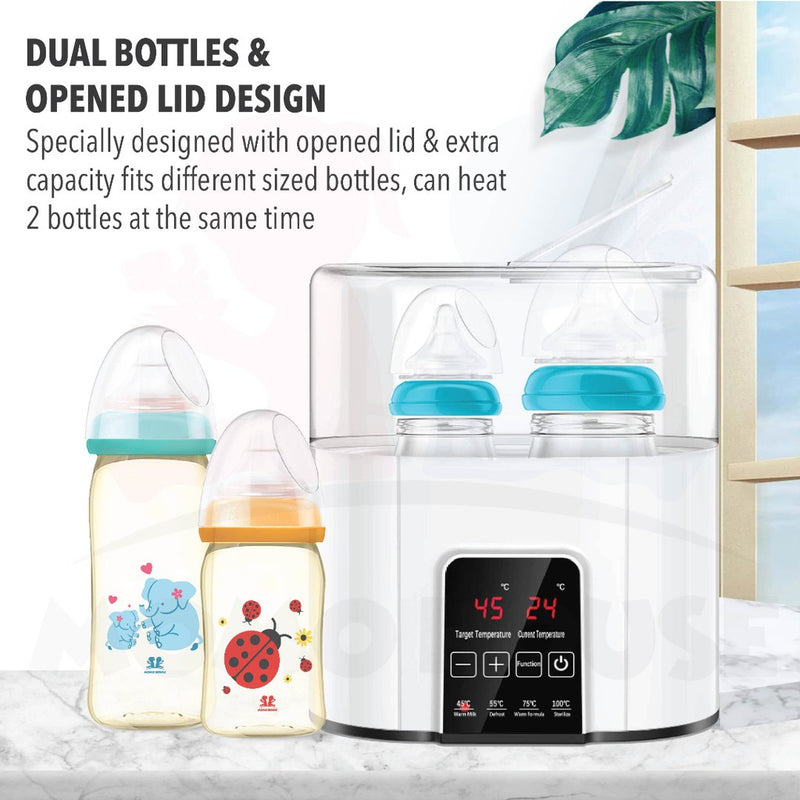 LED Multifunction Smart Baby Milk Bottle Warmer Sterilizer Steriliser Temperature Regulator Pemanas Botol Susu Bayi