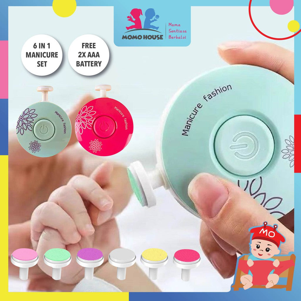 6 in 1 Electric Baby Nail Trimmer Nail Clipper Adult Nail Polisher Pedicure & Manicure Baby Nail Clipper