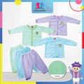 Baju Lubang Baju Baby Long Sleeve / Baby Eyelet Suit Cotton Long Pants (1pcs = Baju + Seluar) (Random Pick) (9215)