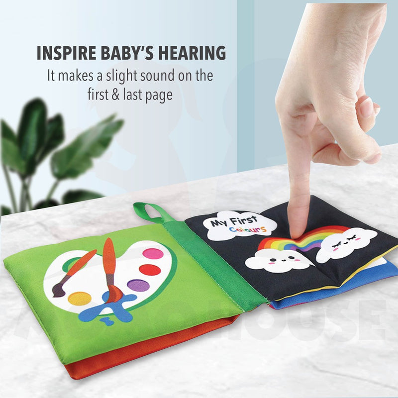 [4 pcs] Baby Toddler Early Learning Fabric Cloth Cartoon Book Toys