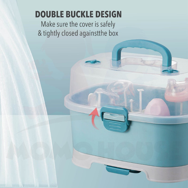 Portable Baby Milk Bottle Storage Box With Lid Dust-proof Milk Powder Container Kotak Susu Botol Bayi