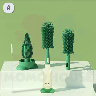 Bottle Cleaning Brush Bottle Brush Set Pencuci Botol Susu Berus Soft Silicone Straw Brush Silicone Bottle Brush Cleaning