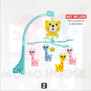 Baby Music Bed Bell Toy for Crib And Baby Cot With Music Box Hanging Toys Mainan Gantung Katil Bayi