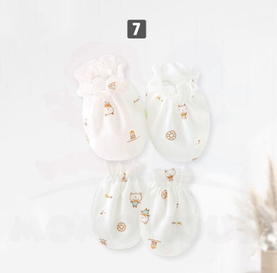 Newborn Infant Baby Mitten Booties Set Bayi Sarung Tangan Dan Kaki