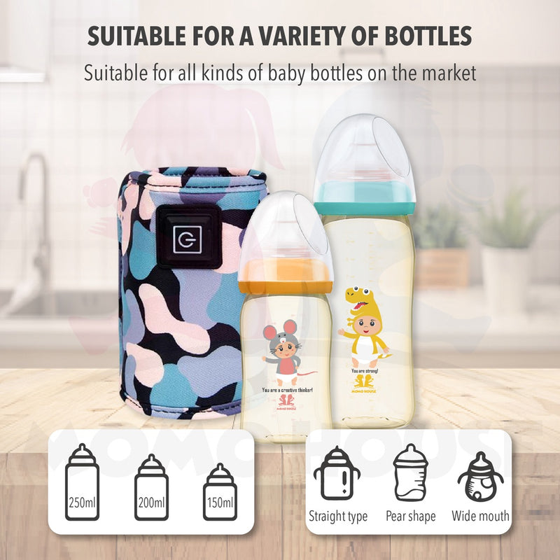 Portable Baby Bottle Warmer Insulation Thermostat Food Milk Heater Bag Heating Cover