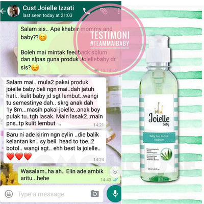 Joielle Baby Top to Toe Cleanser (250ml/500ml)