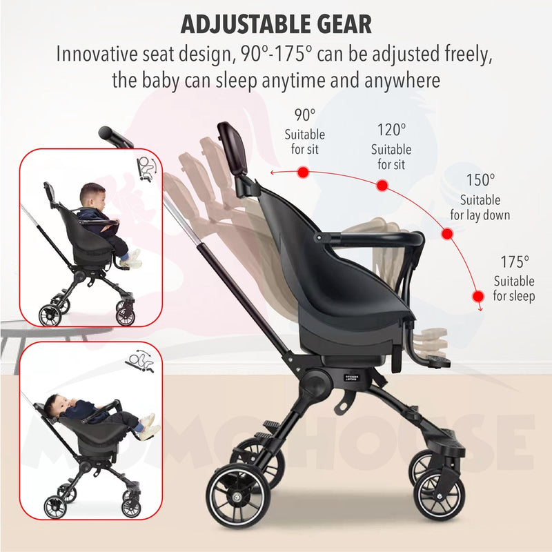 Baby Magic Stroller 360 Rotating Kids Stroller Two Way Foldable Magic Strollers 2 Way Budak Stroler Lipat