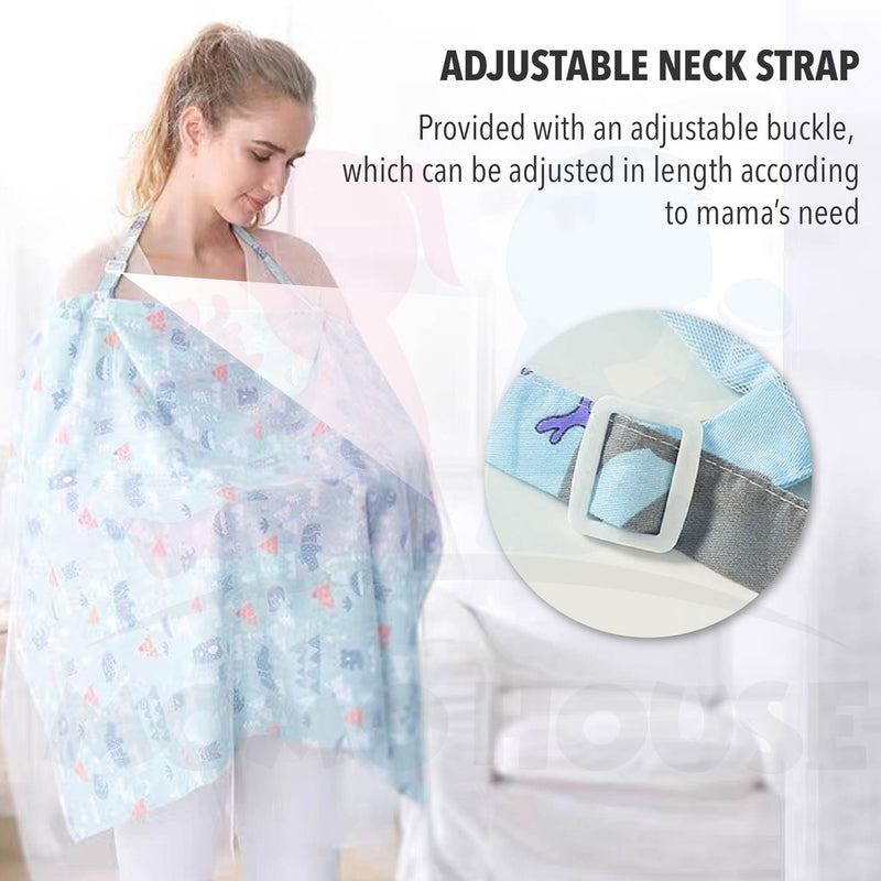 Breastfeeding Nursing Cover With Net Cotton Apron Shawl Cloth Blanket