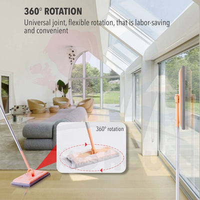 Electrostatic Dust Removal Paper Flat Mop 360 Degrees Rotatable Mop Wet Cleaning Tissue Antibacterial Mop Lantai