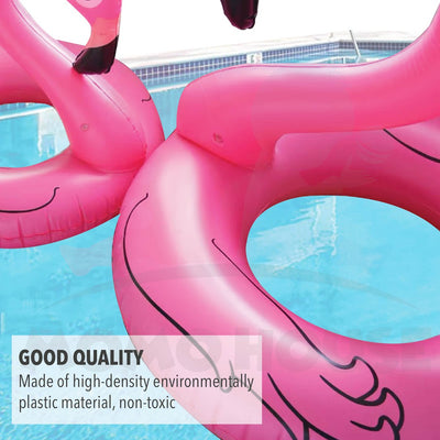 Inflatable Giant Flamingo Shaped Swimming Pool Float Raft Ring