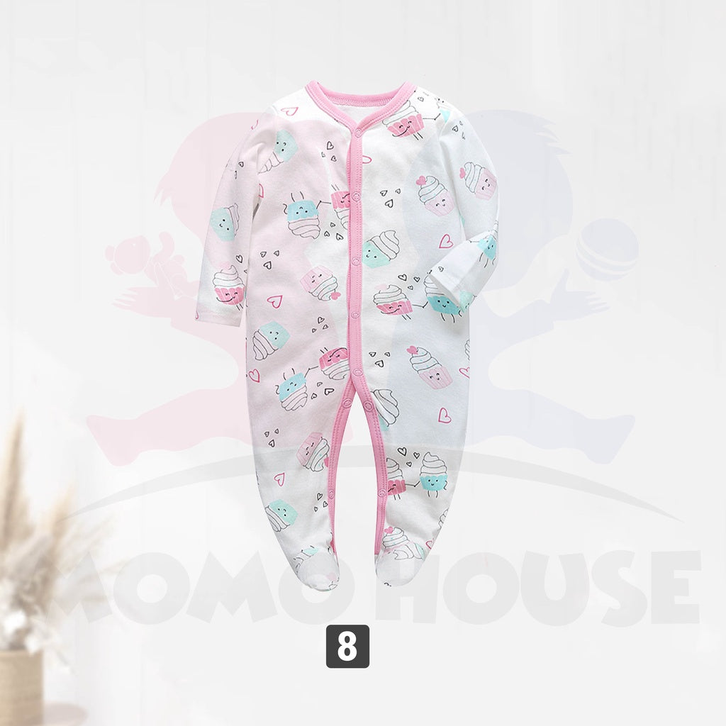 Newborn Baby Jumpsuit Boy & Girl Cute Design Long Sleeve 100% Cotton Jumpsuit Baju Kanak-Kanak Romper Jumpsuit ( MYB041)