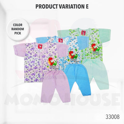 Newborn Baju Baby Infant Suit Dino Design Baju Baby(1pcs = Baju + Seluar)(33004 & 33005 & 33006 & 33007 & 33008 & 33009)