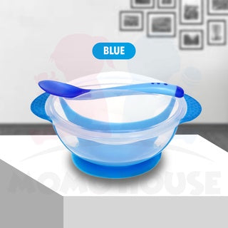 Baby Feeding Bowl with Spoon Temperature Detection Baby Food Baby Feeding Bowl Bekas Makan Bayi