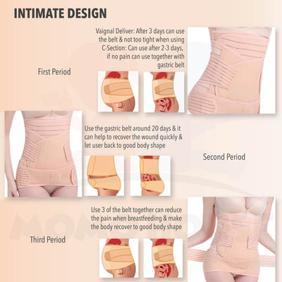 3 in1 Bengkung Moden Postpartum Abdomen Belt Shapewear Corset