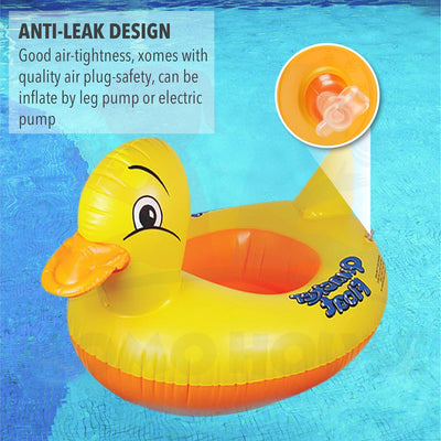 Baby Kids Inflatable Swimming Ring Toddler Float Boat Ring With Seat Pelampung Bayi - Duck Design