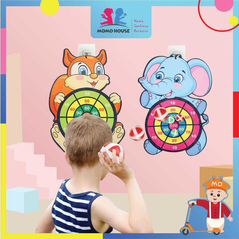 Kids Educational Dart Ball Game Toy Fabric Sticky Dart Board Toys Puzzle Game Darts Throwing Toy