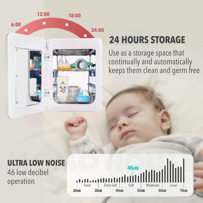 UV Sterilizer Baby Bottle Steriliser Dryer & Storage Disinfection Cabinet Steriliser Box For Baby