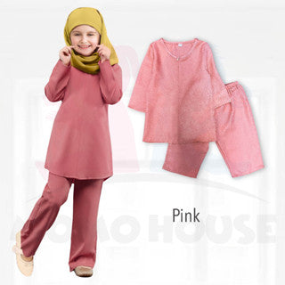 Baju Kurung Budak Karta Suit Muslimah Budak Perempuan Plazo Suit Kids Baju Muslimah Perempuan Set Muslimah Perempuan