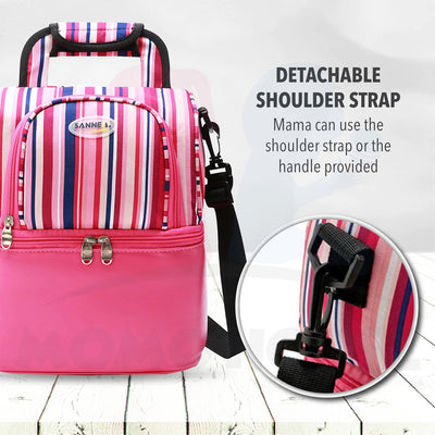 Portable 2 Layer Sling Cooler Bag For Breastmilk Storage Bag Bottle Feeding