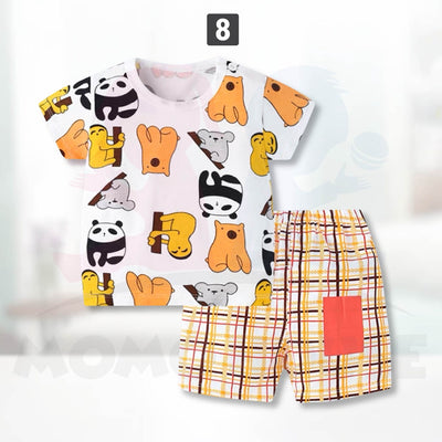 T-Shirt Newborn Baby Girls Boy Short Sleeve Cute Bayi Baju Murah Comel Kids Baju Set Budak Seluar Newborn (MYB038)