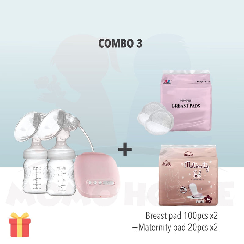 (NEW) Double Electric Breast Pump with Bottle Feeding - Pam Susu Feeding Bottle