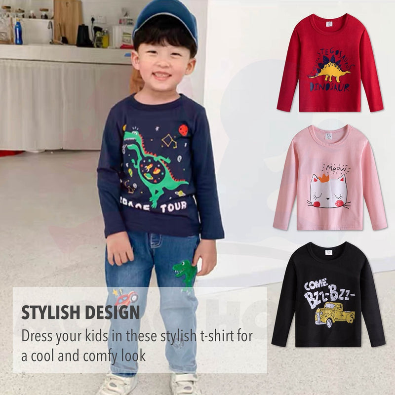 Newborn Long Sleeve Baby Boy Girl Unisex Long Sleeve Shirt With Cartoon Baju Comel Lengan Panjang Bayi ( MYB047 )