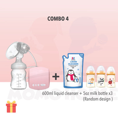 Single Electric Breast Pump with Bottle Feeding - Pam Susu Dgn Feeding Bottle