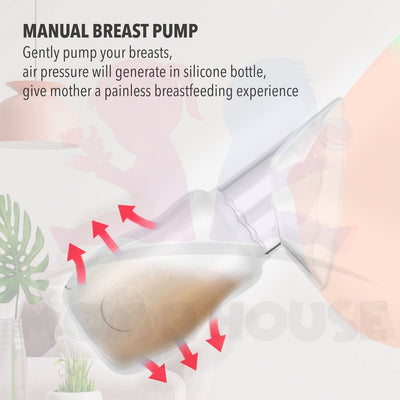 (New Design) Manual Silicone BPA Free Breast Pump Milk Collector (100ml) Pam Susu