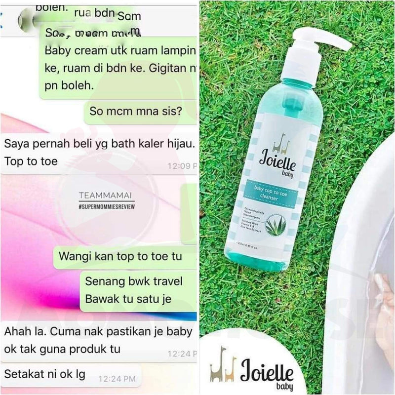 Joielle Baby Top to Toe Cleanser (250ml/500ml)