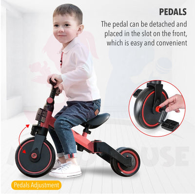 Children's Multifunction Tricycle 3-in-1 mode Children Scooter Balance Car/ Cycling mode and Sliding mode 3 Wheels