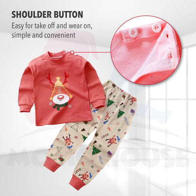 Newborn Premium Pyjamas Baby Sleepsuit Long Sleeve Set Baju Tidur Bayi (MYB060)