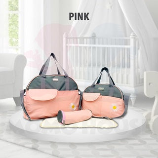 4 in 1 Mummy Diaper Bag Tote Bag Baby Diaper Bag Waterproof & Dustproof Multifunction Maternity Travel Bag