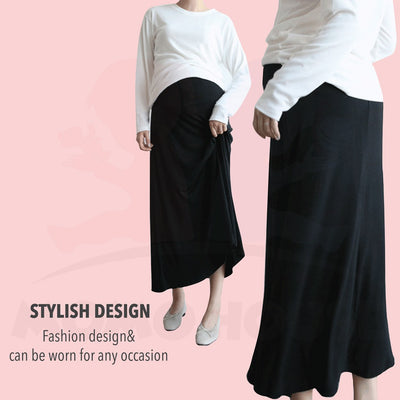 Maternity Skirt Long Skirt High Waist Maternity Pregnant Kain Mengandung (MSL)