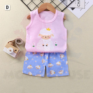 Baby Clothes Baju Budak Singlet Kanak Kanak Kids Baby Boy Singlet Set Singlet Kid Sleeveless Shirt Singlet Pant Children