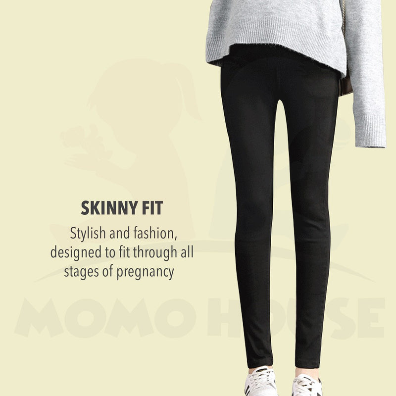 Pregnancy Pant Maternity Skinny Pa With Side Pocket High Waist Pants Comfortable Ankle Pants Seluar Mengandung (MPLP)